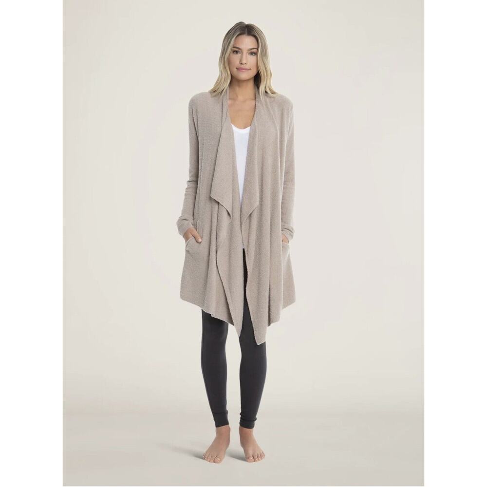 Barefoot Dreams Sz S/M Cardigan Sweater CozyChic Lite Island Wrap Open Waterfall